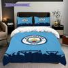 Manchester City Pride. Bedding (1 * duvet cover + 2 * pillowcase, without core) 2DFlat Duvet cover and pillowcase Christmas birthday gift
