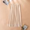 Women's Sheerproof Anti Exposure Lace Lined Mid Length A Line Underskirt Half Slip Safety Bottoming Leggings Skirt