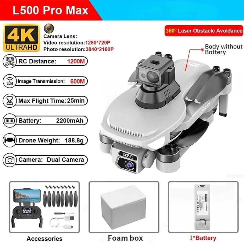 L500 PRO MAX Drone 4K Professional HD Dual Camera UAV 360° Obstacle Avoidance Brushless GPS 5G WIFI Drones FPV RC Quadcopter Toy
