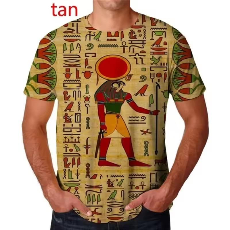 Ancient Horus Egyptian God Eye Egypt Pharaoh Anubis Face 3d Printed T-shirt Men Women Vintage Harajuku Short Sleeve Tees Tops