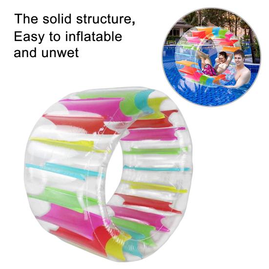Colorful Inflatable Water Wheel Pool Float Waterproof PVC Giant Roller Float Summer Children