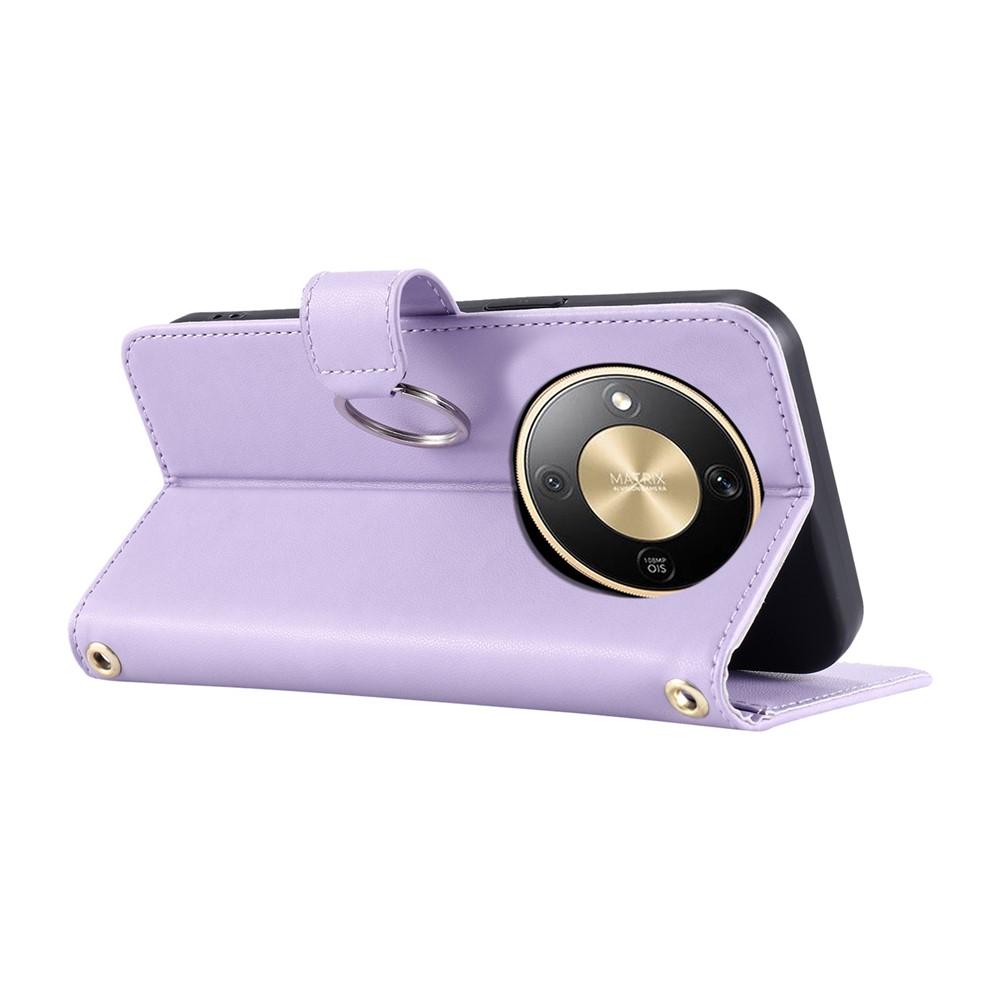 Wallet Case for Magic 8 Lite - Leather/PU, Purple, With Ring