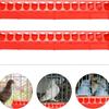 Flip Top Poultry Feeder, Plastic Chicken Feeder Trough Multi-Hole Poultry Feeding Tray No Mess No Waste Chick Feeding Dispenser