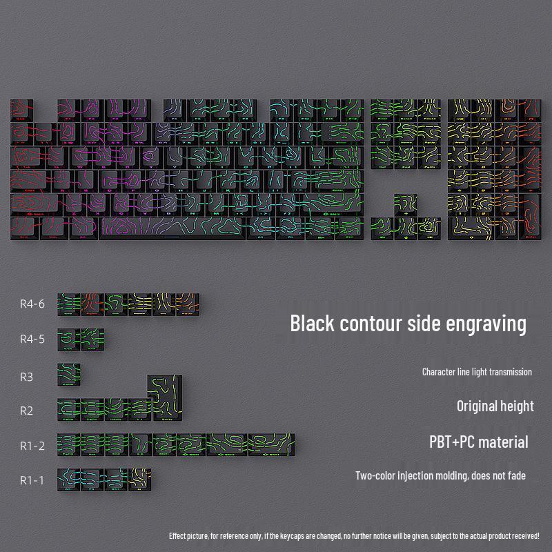 Contour 4.0 Magnetic Switch Keyboard with Gradient, Side-Engraved PBT Keycaps (mad60ace68win60)