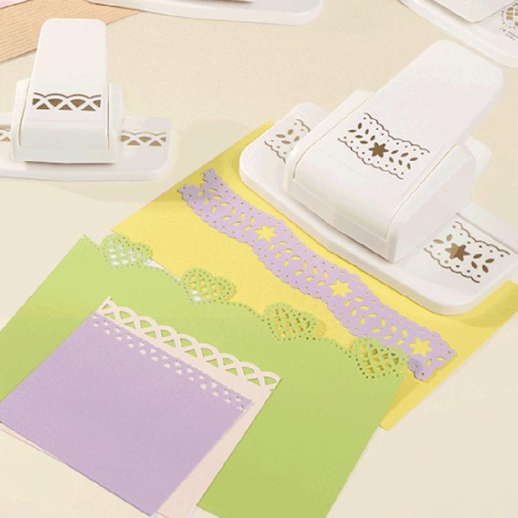 Home Office Schule Hohl Ausgestanzt Schick Rand Präge Stempel Präge Etikettierer 3D Prägemaschine für DIY Projekte