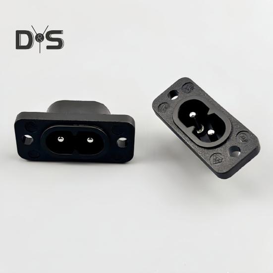 Presa di corrente a forma di 8 con spina maschio C8 rimovibile AC 250 V 2,5 A Facile installazione a parete o per elettrodomestici Presa per uso commerciale domestico