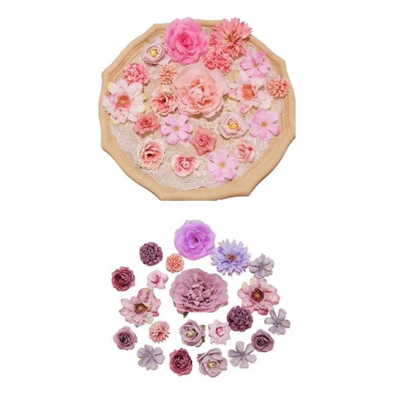 42Pcs Artificial Flower Buds Small Flower Buds For Wedding Flower Arrangements Sewing Craft Clothing Cake Top Decoration