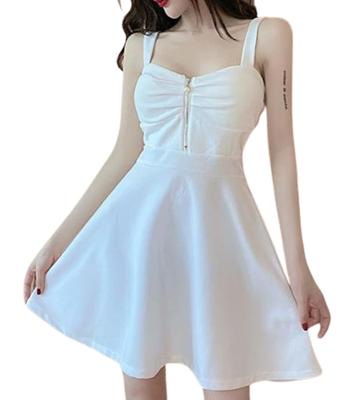 Toa Soa Camisole Mini Open Open Front Suitable for Club and Hostesses 01 Women's Dress, Flare, A-Line, Front, Cleavage-Enhancing, Neck, Zip,