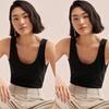 RR & II Linen Vest Top Foreign Trade Big Brand Withdraw from Cupboard Brand Women clothes Fan Luo Fano Export U-Collar Cotton and Linen