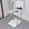 Foldable Toilet Seat Strong Bearing Capacity Bedside Commode Elderly Adults