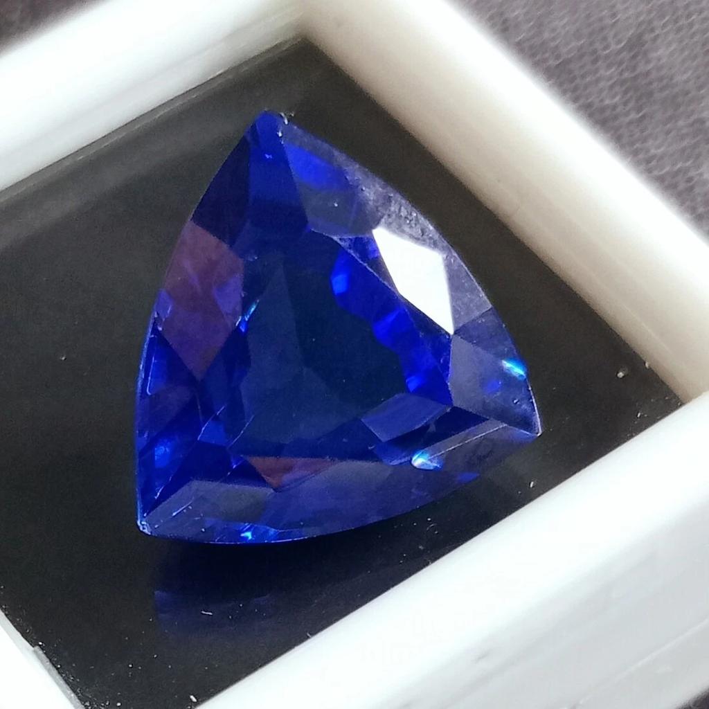 Certified Natural Tanzanite Blue Trillion Cut 8.90 Ct Flawless Loose Gemstone