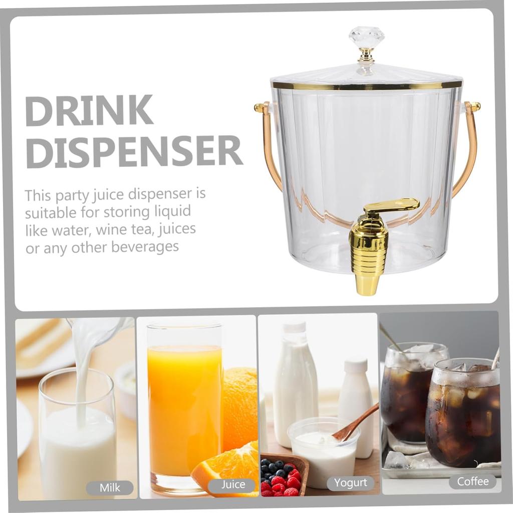 Ciieeo Drink Dispenser with Faucet Portable Beverage Container for Parties Juice Dispenser with Lid for Home and Outdoor Events Easy To Use and