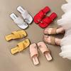 Korean Version Trendy Cover Toe Cool Slippers Women's Outer Wear Summer 2025 French Solid Color Thin New Flat Bottom Fashion with Skirt