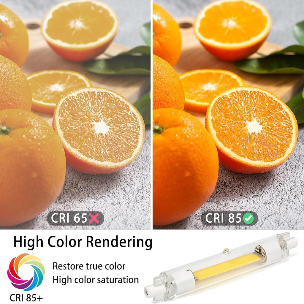 R7s LED Bulb 118mm Dimmable 4rd Generation, 10W Double Ended J118 Base T3 LED Replacement for Halogen 100W Light Bulbs, 1100lm Sapphire COB Bulb 3000K