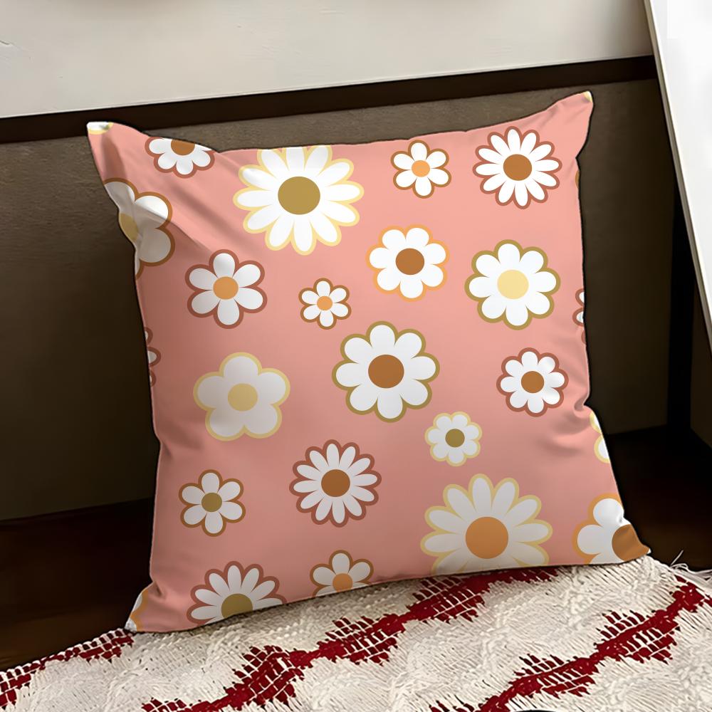 Spring and Summer Floral Cushion Cover Reversible Soft Durable Pillow Cover Home  Car MultiScene Use for Daily Comfort