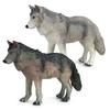 Large Solid Tibetan Gray Wolf Model - Children's Cognitive Toy Ornament