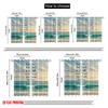 2pcs 2D Flat Printing Drapes Ocean Beach Waves God Refuge Strength Polyester Without Electricity 0 Use for Holiday Family