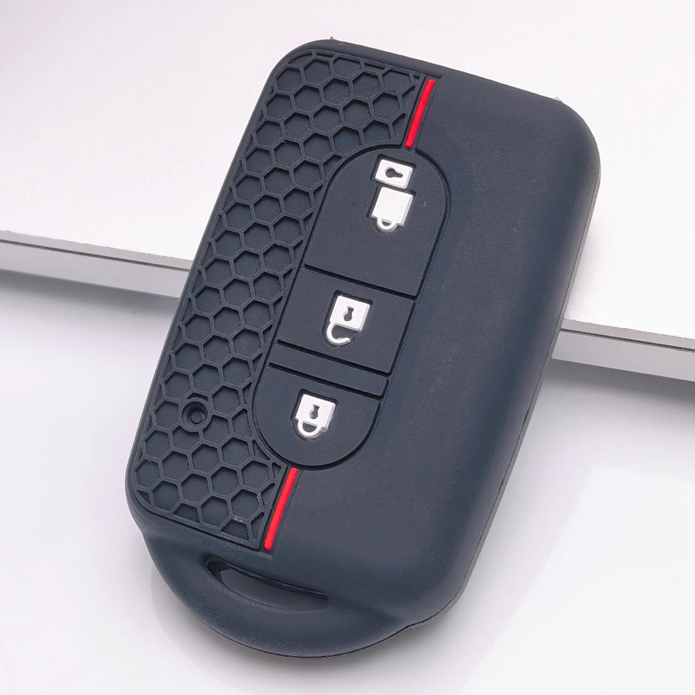 Silicone Key Cover for Nissan 3 Button Smart Key, Fits Nissan Qashqai X-Trail Juke Pathfinder Navara, Shockproof Key Fob Holder, Protective Accessory