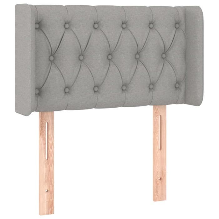 VidaXL LED Headboard Bedroom Furniture Single Bed Accessory Headboard Bed Frame Interior Light Grey 3123546