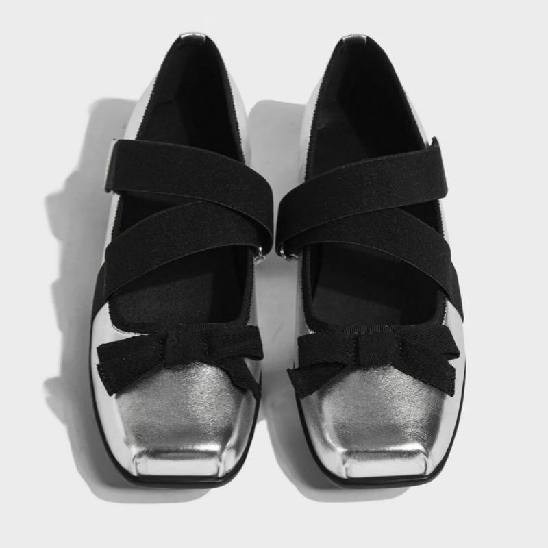 Projektant Mody Wiosenne Damskie Buty Mary Jane Moda Kwadratowy Nosek Damskie Wygodne Miękka Podeszwa Płaskie Buty Damskie Wygodne Baleriny
