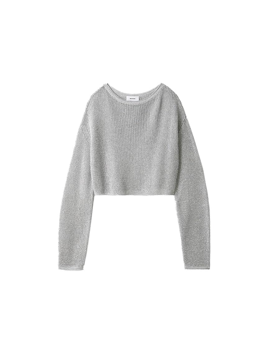 

Middle gauge double ridge comfort knit MWNT244013 SLV [Miesloe] Women s