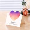 100pcs 3D Starry Sky Heart Greeting Cards Paper Romantic Valentines Day Card Folding Best Wish Thank You Letter Graduation Gift