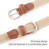 1Pc U Shape Buckle Elastic 100x2.5CM Unisex Belts Mens/Women Canvas Webbing Braided Imitation Leather