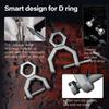 [MecArmy] CH5 Titanium Rotating D Shape Key Ring, Utility Key Ring with Screw Shackle,