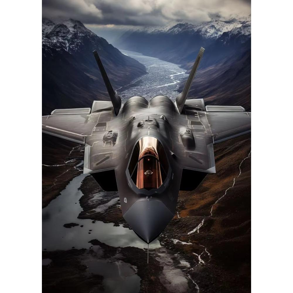 Avion Militar Modern F35 Fighter Lightning Jet Poster de Pornire Fighter Fly Pânză Artă de Perete Cameră de Zi Decor Acasă