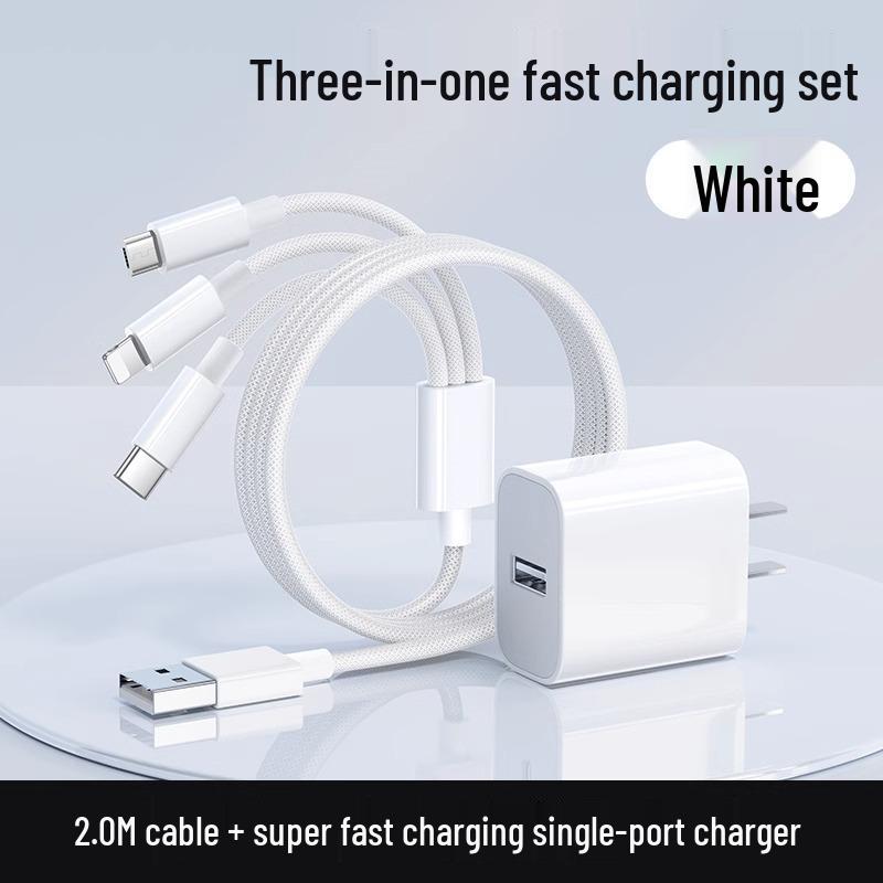 3-in-1 100W Fast Charging Braided Cable - National 3C Certified