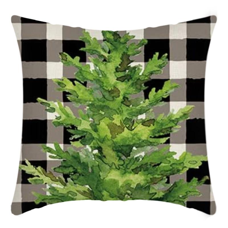 New Christmas Throw Pillow, Polyester Linen, Festive Dress Cushion, Bedroom Living Room Square Pillow, Cushion Pillow Case
