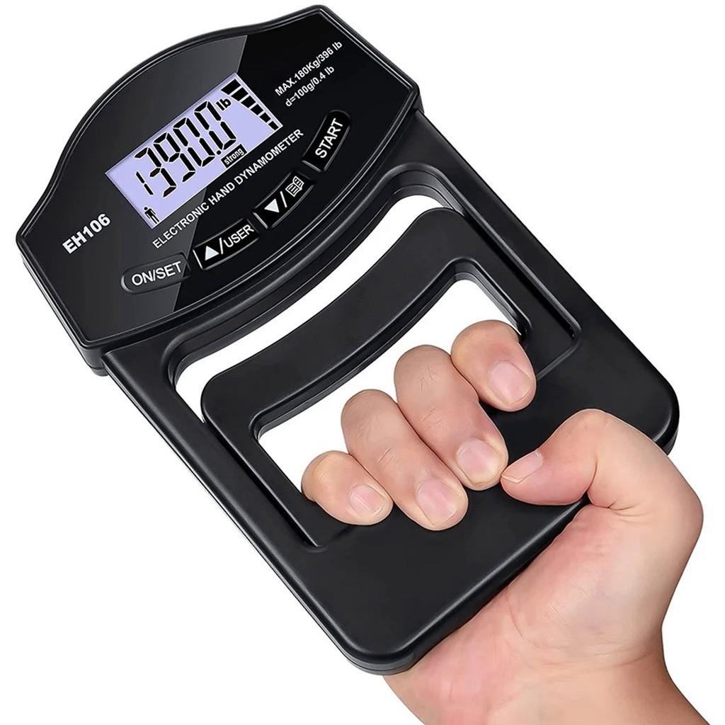 396Lbs/180Kg Grip Strength Tester Digital Hand Dynamometer USB LCD Screen Hand Grip for Power Training Sport