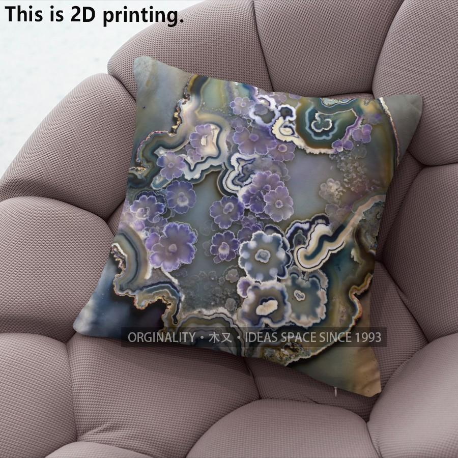 Floral Agate Print Pillow Covers Pattern Cushion Cover Suitable for Sofa Bedroom Car Pillow Cover