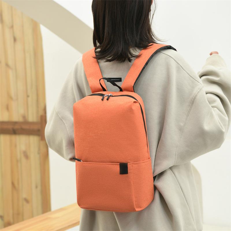 Solid color backpack, colorful outdoor student bag, small backpack, travel bag