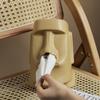 Creative Ceramics Tissue Box Living Room Coffee Table Household Paper Box Personality Moai Stone Home Decoration Ornaments