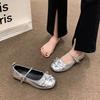 Women Shoes  Mary Janes Women's Flats Daily Dress Ladies Bow Tie Shallow Buckle Strap Soft Bottom Outdoor Flat Pumps