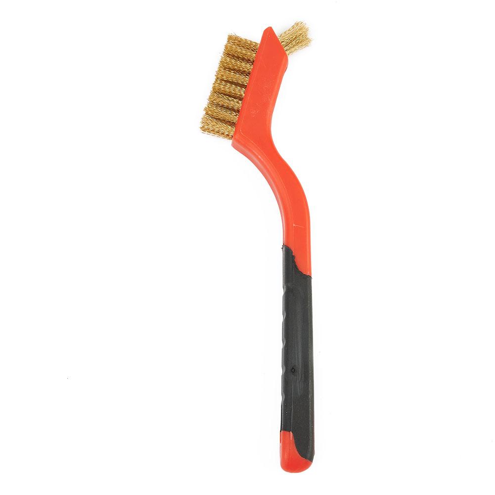 Industrial Cleaning Brush Brush Brass Nylon Stainless Steel Wire Hard Bristle Brush 18CM Rust Remover Metal Clean Polishing Tool