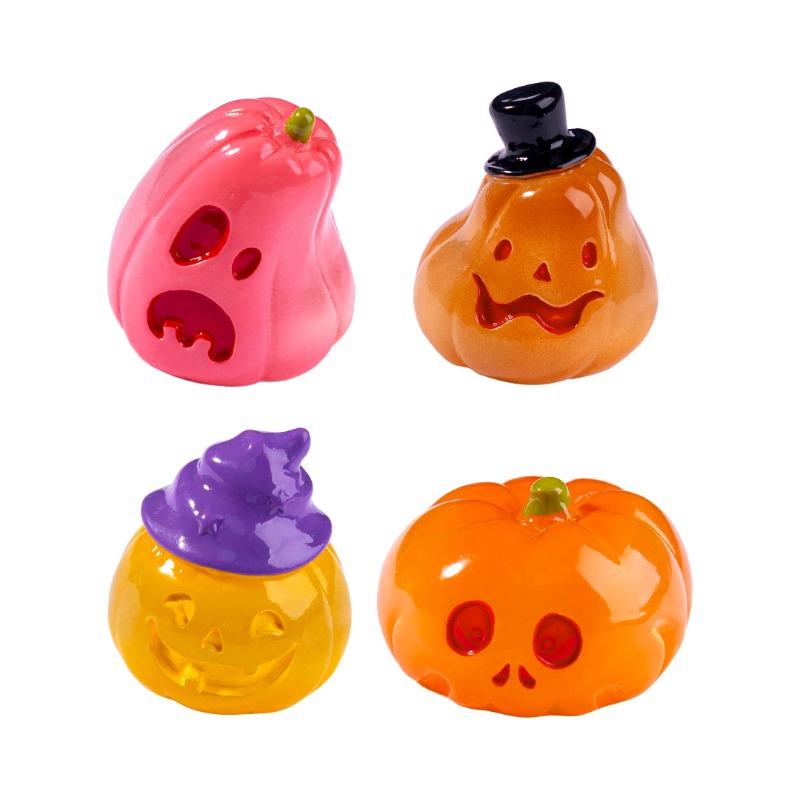 Micro-landscape Luminous Halloween Pumpkin Demon Decorative Accessories Mini Car Ornaments