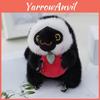 Adorable Plush Toy Cute White Faced Monkey Keychain Cartoon Style Soft Doll