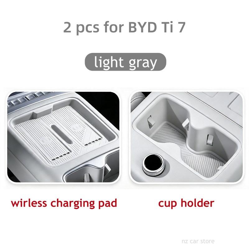For BYD Ti 7 Ti7 Titanium 7 2026 Wireless Charging Protection Pad Cup Holder Coaster Accessories