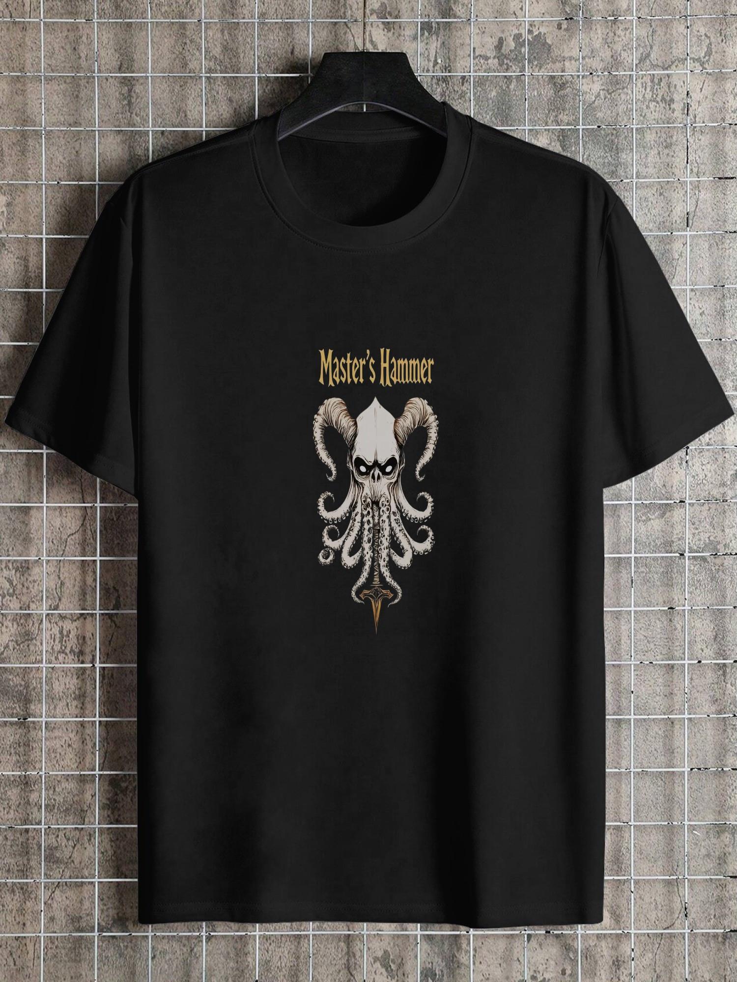 Masters Hammer Graphic Heavy Metal T-shirt with Octo Design XL
