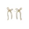 14K Real Gold Electroplating, Design Sense Bow Stud Earrings, High Sense Party Temperament, Unique Fashion Earrings Women