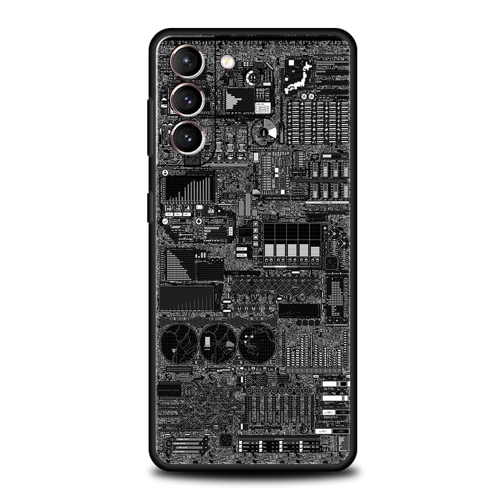 Handyhülle für Samsung Galaxy S23 S22 Ultra S20 S21 FE 5G S10 S9 Plus S10E S8 Note 20 Cover Innenplatine Leiterplatte