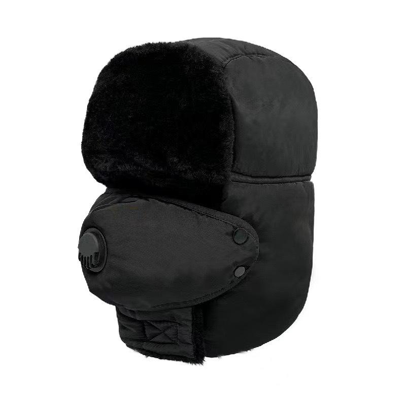 Women's Winter Velvet Balaclava Hat - Windproof Ear Protection for Cycling