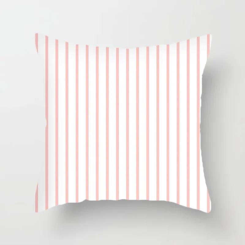 

Простая наволочка с геометрическим розовым принтом, чехол для офисной диванной подушки, роскошный домашний декор, наволочка 30x30CM(12x12in)