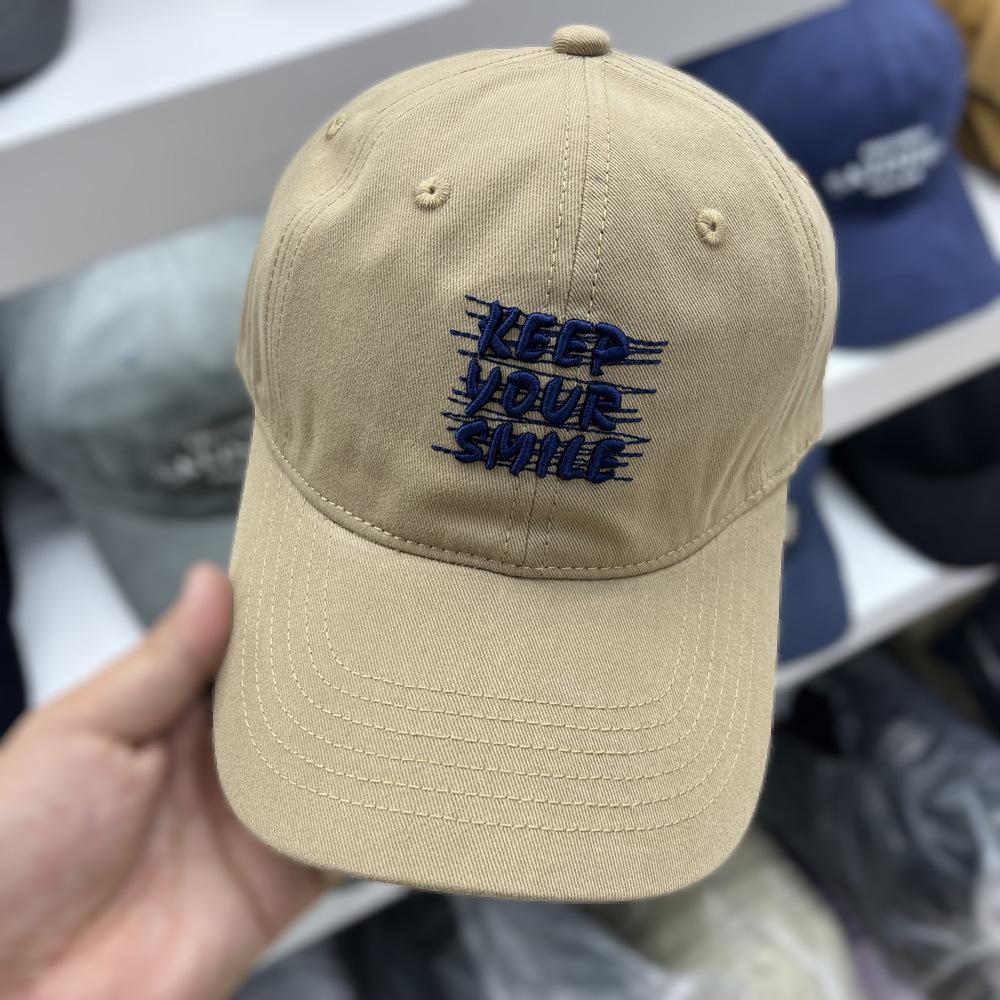 New High quality Pure Cotton Baseball Cap for Female Student Couples Bent Brim Sports Hat Korean Style Versatile Baseball Cap for Men
