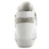 Fashion Comemore Women Wedge High Top Sneakers Zipper PU Leather Casual Shoes Sequins Thick Bottom White Internal Heighten Plus Size 42