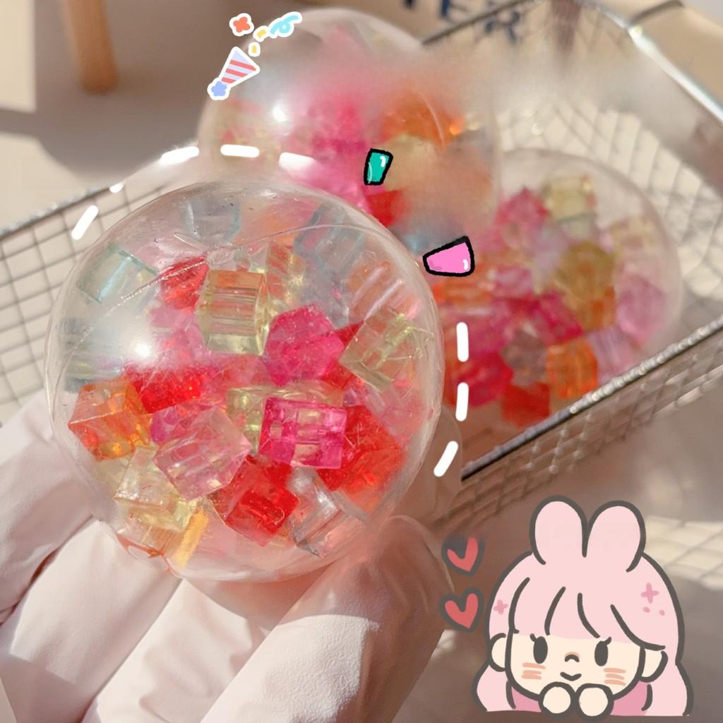 Tpr Colorful Ice Cube Handcraft Stress Ball For Kids And Teens