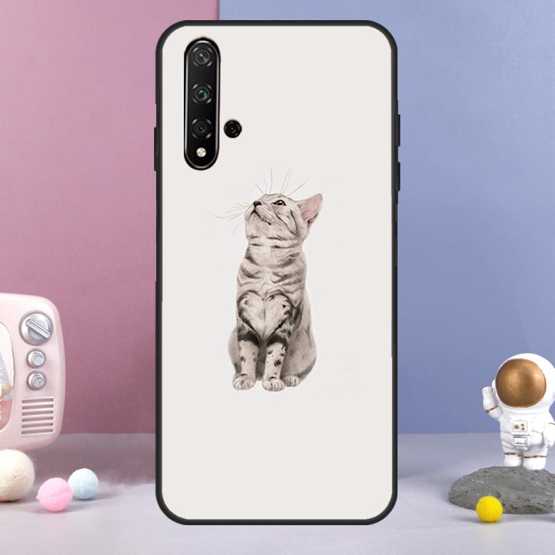 Cute Cat Animal For Huawei Nova 5T 9 10 SE 7i 8i 11i 12i Y73 Y90 Y70 Y72 Y61 Y91 Y60 P20 P30 P40 Lite Case