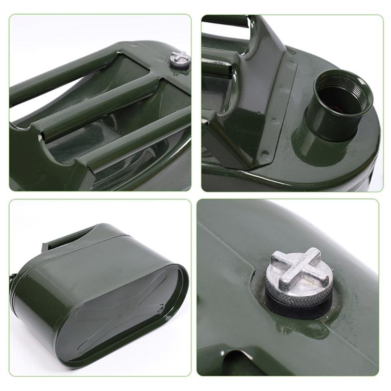 1.3 Gallon Petrol Oil Storage Can Can Fuel Container Gas Can for Car Truck Automotive Oil Bucket Container Green